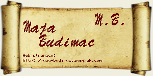 Maja Budimac vizit kartica